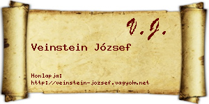 Veinstein József névjegykártya